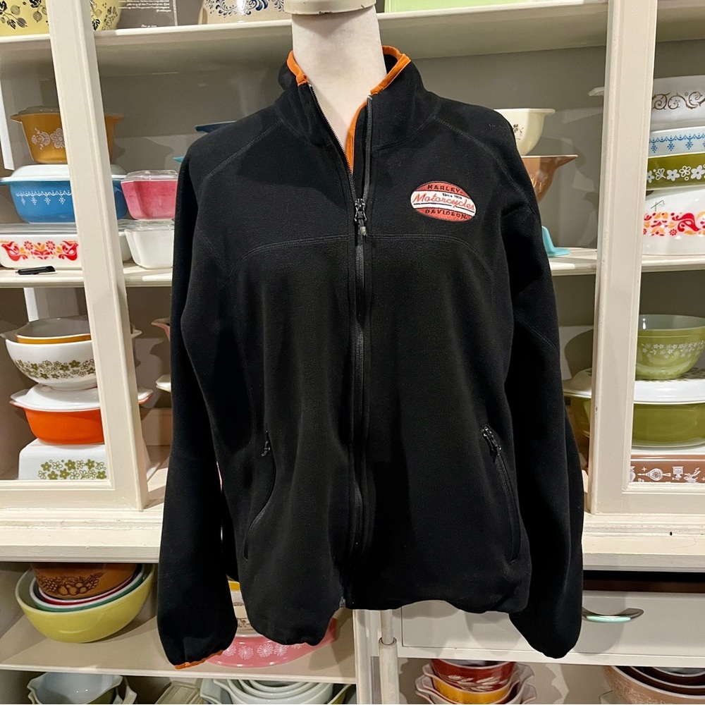 Harley-Davidson Embroidered
Spell Out Fleece Jacket - Size XL